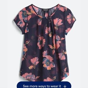 Papermoon Sheer Keyhole Blouse, Size Small